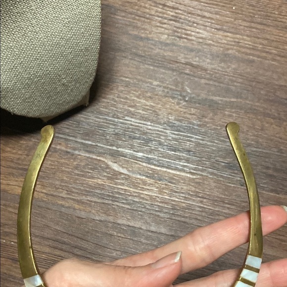 Brass and shell inlay Collar  Necklace - Picture 5 of 5